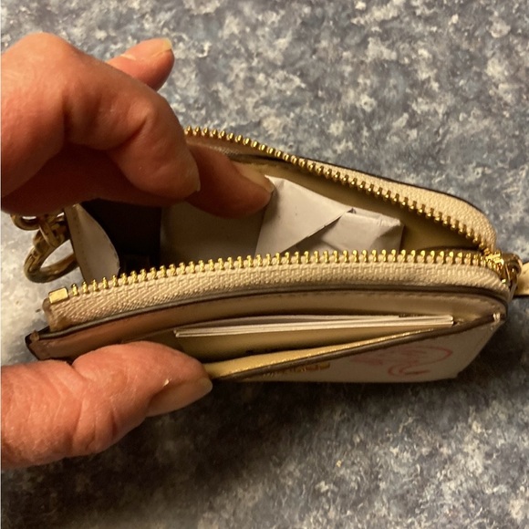 Coach L-zip Card coin case swan print canvas. NWT - Picture 5 of 7